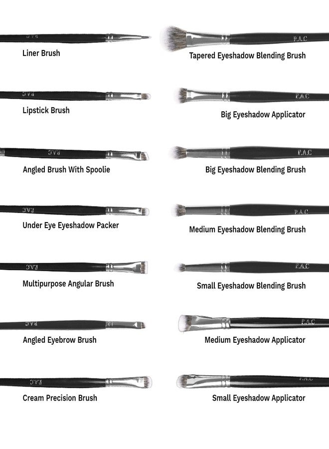 باك مجموعة فرش PAC الاصطناعية الاحترافية الكاملة | شعيرات اصطناعية ناعمة كالحرير | حقيبة متينة - Image 2
