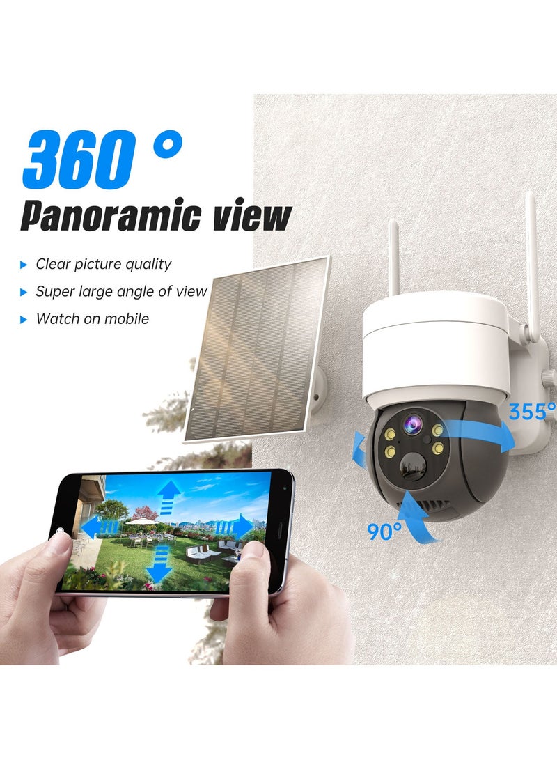 Furtey Solar Security Camera Outdoor, Wireless WiFi 1080P Camera for Home Security System Surveillance Camera with HD Night Vision - Image 2