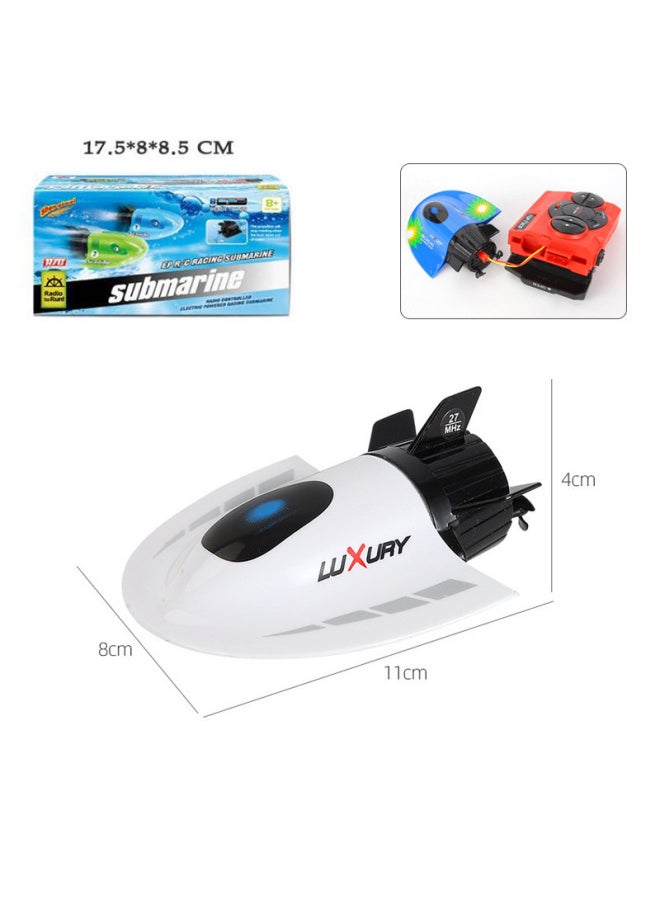Mini Electric Submarine Remote Control Boat 6-Channel Remote Controller Full Waterproof Model Children's Water Play Summer Toy-Color:Four-way Sightseeing Court-White  - Image 1