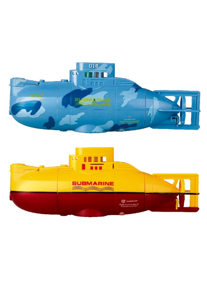 Mini Electric Submarine Remote Control Boat 6-Channel Remote Controller Full Waterproof Model Children's Water Play Summer Toy-Color:Four-way Sightseeing Court-White  - Image 2