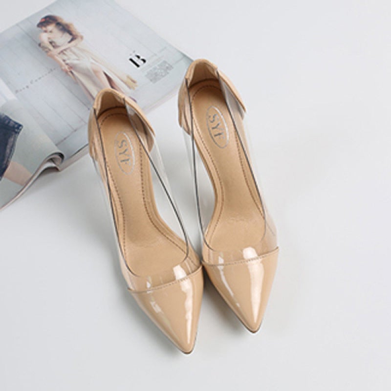 Spring Pointed Toe Shoes Transparent Nude Color Fresh High Heels Women'S Stiletto Heel Summer Arrival Princess Girl All-Match - Image 5