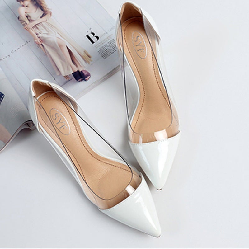 Spring Pointed Toe Shoes Transparent Nude Color Fresh High Heels Women'S Stiletto Heel Summer Arrival Princess Girl All-Match - Image 4