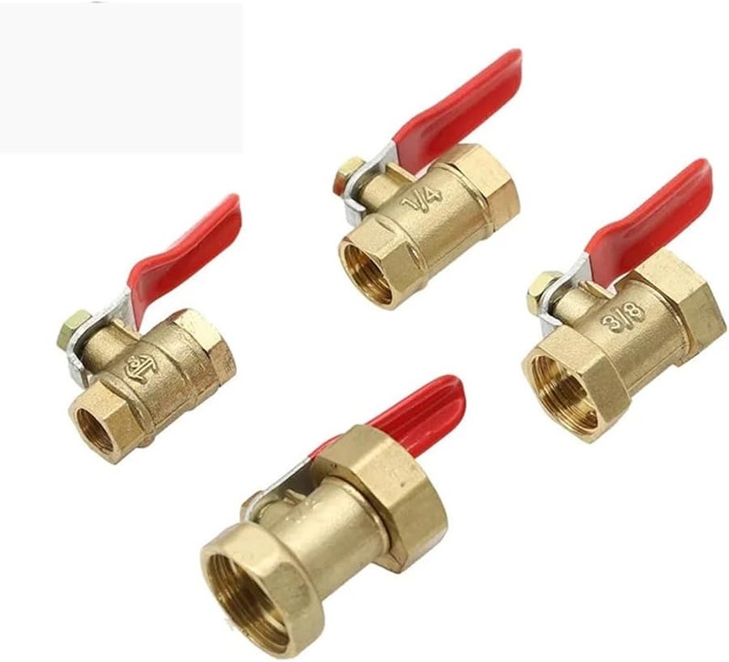 Brass Micro Ball Valve 1 8 Inch BSP Internal Thread Pneumatic Connector - Image 3