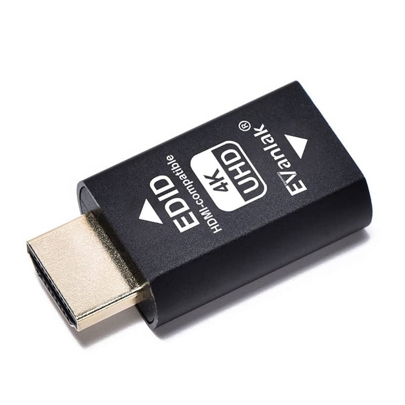EVanlak Hdmi Edid Emulator Passthrough 3rd Generrtion Premium Aluminum Eliminated Emulator Adapter Work with Mac Thunderbolt to HDMI Switches/Extender/AV Receiver/Video Splitters 1080-3840x2160@60H - Image 1