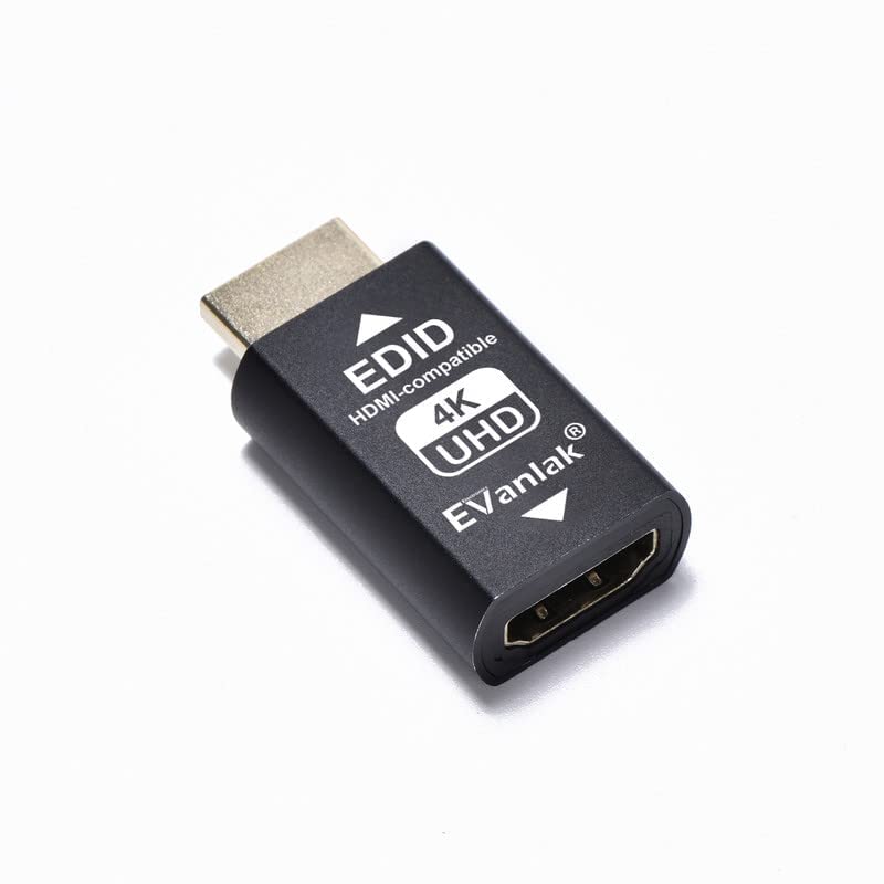 EVanlak Hdmi Edid Emulator Passthrough 3rd Generrtion Premium Aluminum Eliminated Emulator Adapter Work with Mac Thunderbolt to HDMI Switches/Extender/AV Receiver/Video Splitters 1080-3840x2160@60H - Image 3