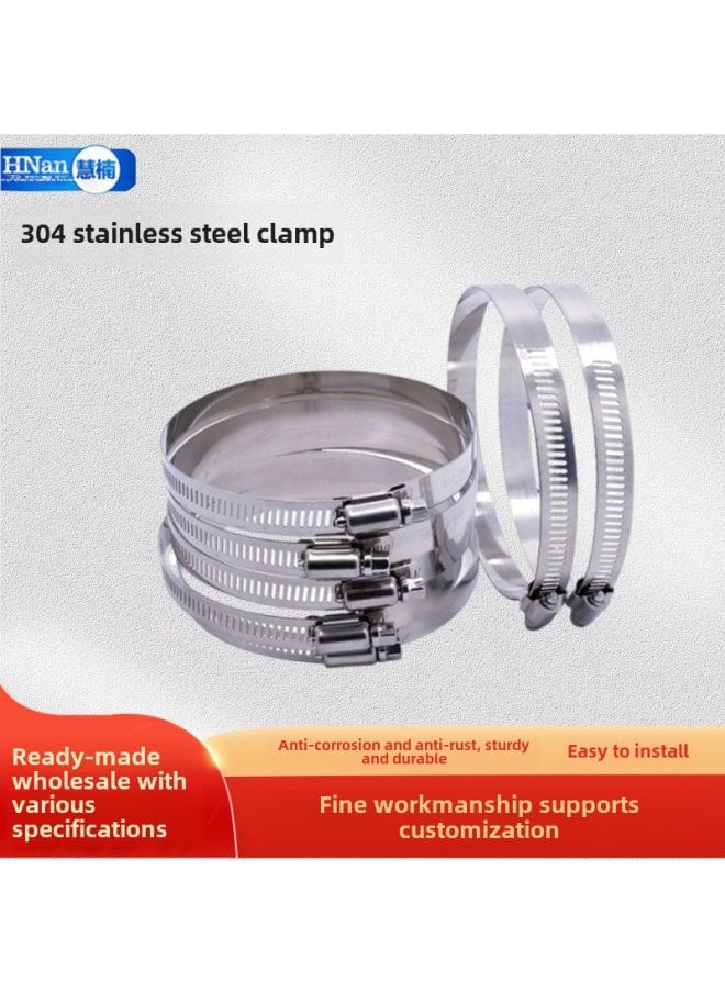 Generic - Source Manufacturers 304 Stainless Steel American Hose 201 Stainless Steel Clamp American Half Steel Hoop 316 Hose Free Shipping-Specification Model:304 All Steel Cross 175-197mm - Image 1