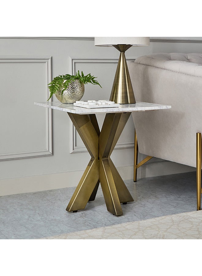 Home Box Portola Marble Top End Table 55 x 55 x 55 cm  - Image 1