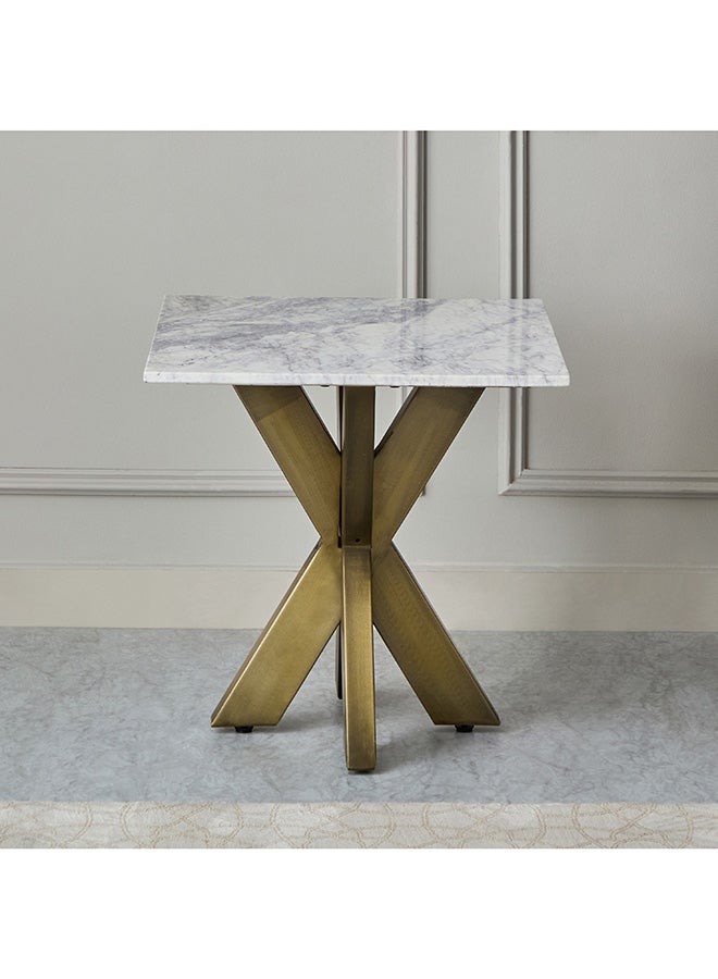 Home Box Portola Marble Top End Table 55 x 55 x 55 cm  - Image 2