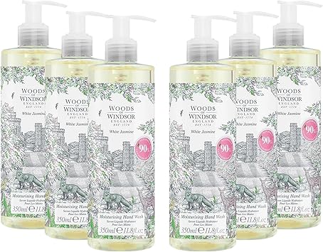 Woods of Windsor White Jasmine Moisturising Handwash 6 x 350ml - Image 1