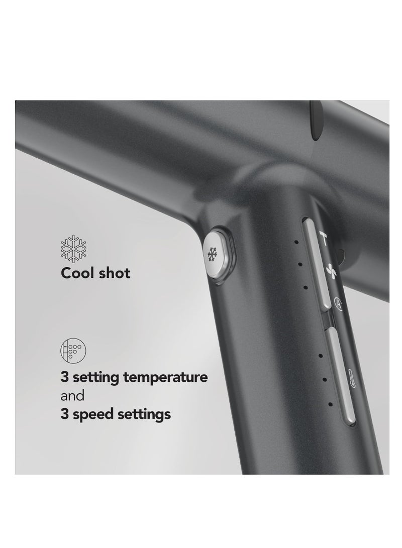 Carrera CRR633 Hair Dryer 2000W, 110,000 RPM Brushless Motor, Auto-Clean, Ionic Technology, Magnetic Nozzle & Diffuser, 3 Heat & 3 Speed Settings, Cool Shot, Lightweight, Low Noise, 2 Years Warranty - Image 3