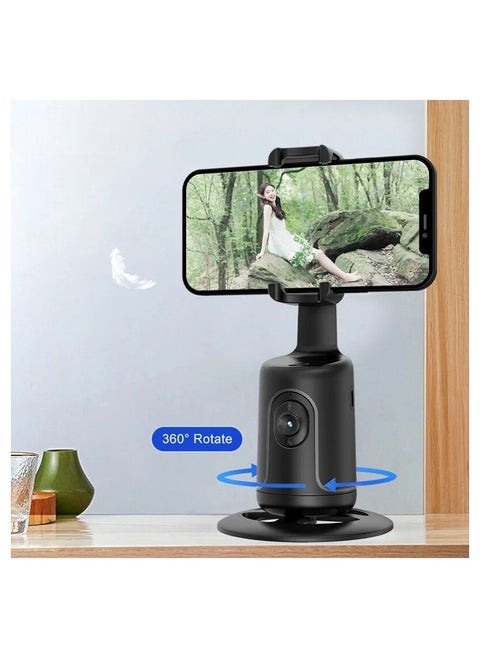 Auto Face Tracking Tripod with Remote 360° Rotation Auto Tracking Phone Holder No App Smart Phone Moving Tripod for Shooting Video Live Vlog Rechargeable Battery