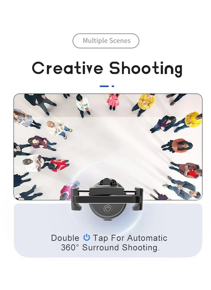 Auto Face Tracking Tripod with Remote 360° Rotation Auto Tracking Phone Holder No App Smart Phone Moving Tripod for Shooting Video Live Vlog Rechargeable Battery