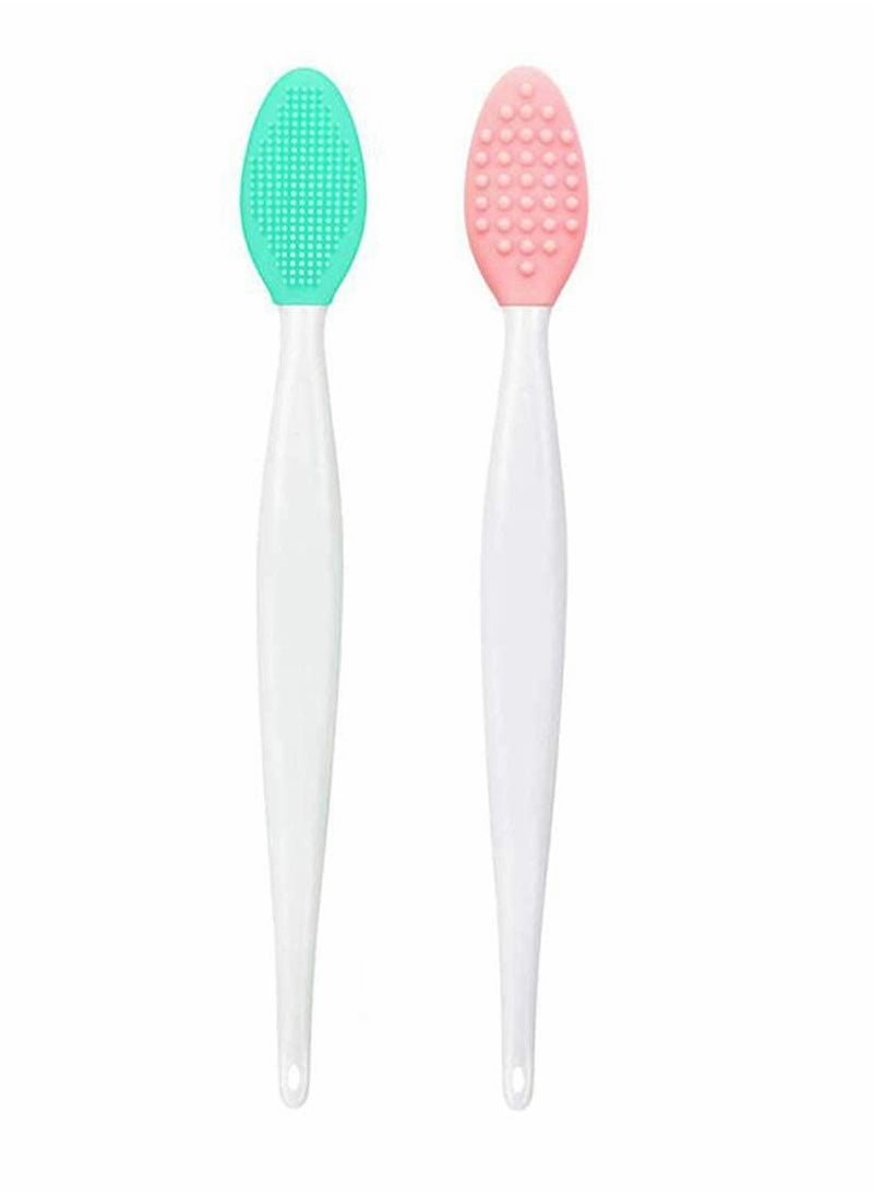 SYOSI - Silicone Lip Brush Tool Lip Exfoliator Brush for Smoother and Fuller Lip Appearance, Lip Scrubber Tool Mini Exfoliating Brush Set For Women, 2 pcs - Image 1