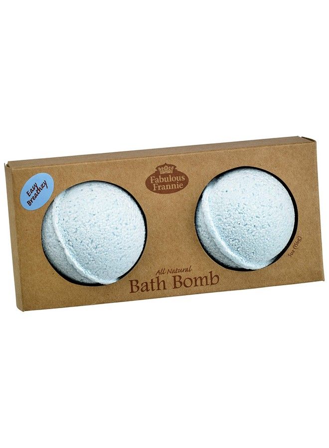 Fabulous frannie Easy Breathzy Natural Handmade Bath Bomb Set Rich in Essential Oil Salt Coconut Oil Witch Hazel Fizzies to Moisturize Skin 2 pk 25oz each - Image 1