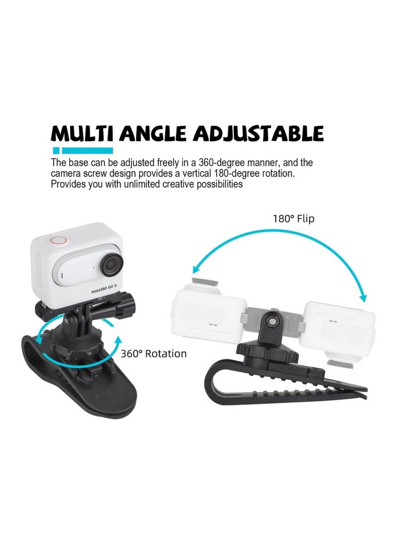 Sun Visor Mount, RC Car Sun Visor Mount Adjustable Holder, for GoPro/for Insta360 X3/GO 3/ONE X2/ONE RS/GO 2/Osmo Action 4 Camera Mount Clamp Mount, with 1/4 Screw Adapter Accessories