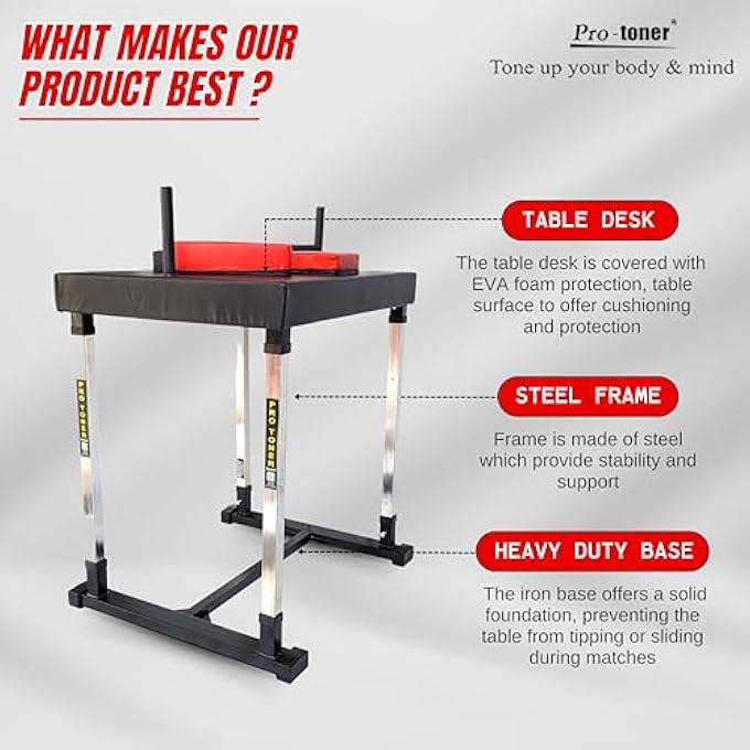 rayihni Arm Wrestling Battle Table Standard Duo Training Arm Fighting Competition Table Arm Wrestling Table Competition Training Arm Wrestling Equipment Arm Wrestling Machine - Image 4