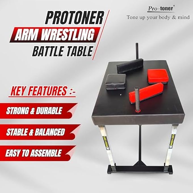 rayihni Arm Wrestling Battle Table Standard Duo Training Arm Fighting Competition Table Arm Wrestling Table Competition Training Arm Wrestling Equipment Arm Wrestling Machine - Image 3