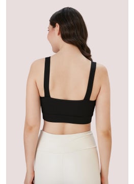 Tena Women's Black Ribbed Thick Strap Bustier  - Image 2