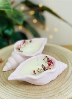 Generic Decorative concrete shell scented candles 3 pcs  - Image 1