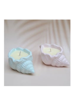 Generic Decorative concrete shell scented candles 3 pcs  - Image 3