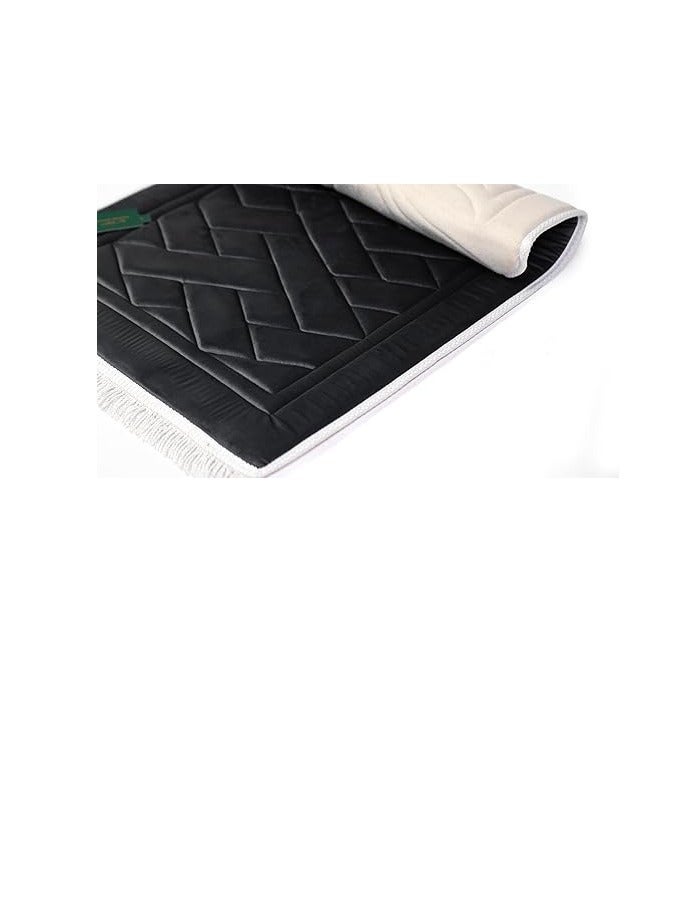 Maqam Ibrahim Premium Padded Prayer Mat - Size 65 * 120 cm, Perfume The Kaaba - A Unique Gift for All Occasions for a Unique Spiritual Experience in the Shape of a Mihrab (Black Lotus)  - Image 2