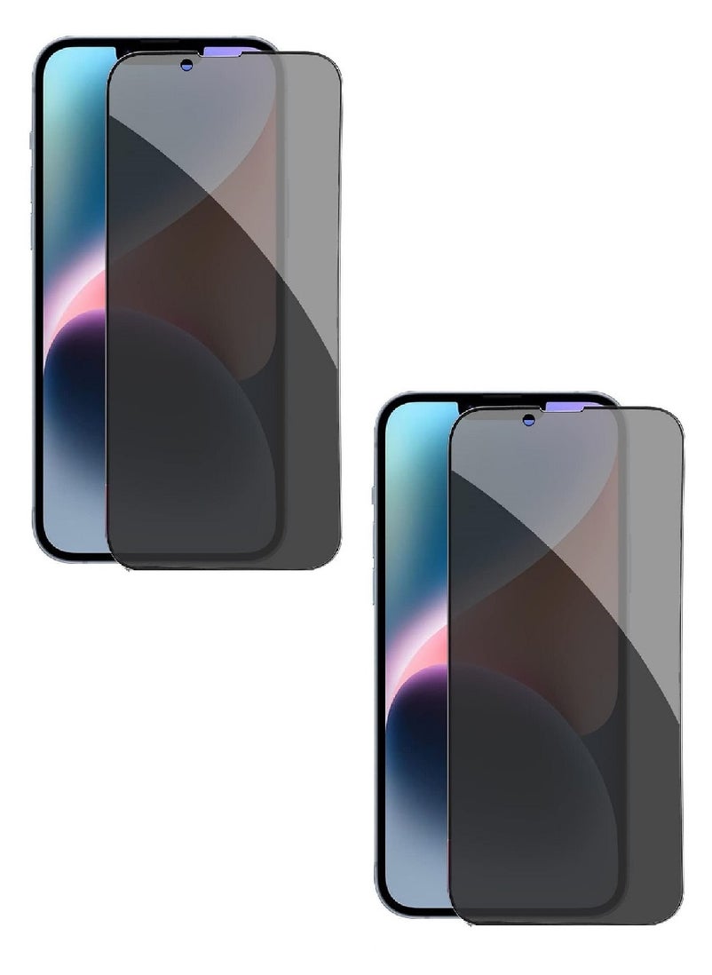 we3 2 Pieces Tempered Glass Screen Protector Anti-Spy Privacy Designed For iPhone 13 Full Glue Edge to Edge Full Screen Coverage And Bubble Free  - Image 1