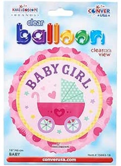 ConverUSA Kaleidoscope Baby Girl Stroller Foil Mylar Balloon, 5 Piece 