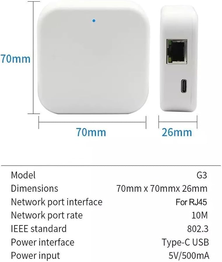 G3 Wired Wi Fi Gateway For TTLock Smart Fingerprint Lock Remote Control App - Image 2