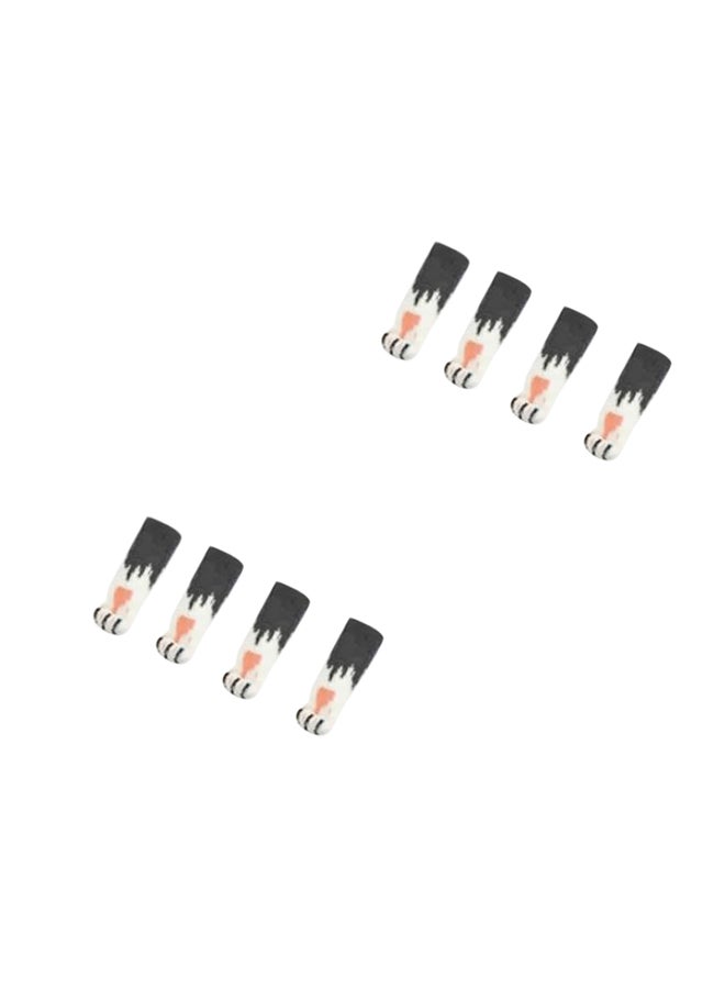 NIBEMINENT 8-Piece Thick Non-Slip Chair Foot Cover Multicolour