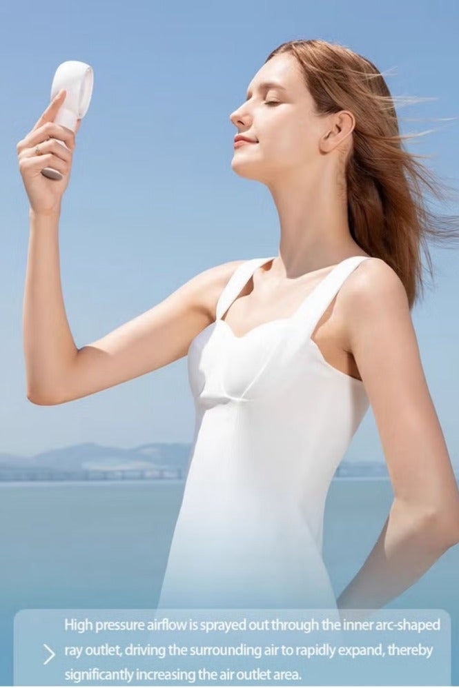 JISULIFE handheld turbo fan [16 hours maximum cooling time] Mini portable handheld fan,4000mAh USB rechargeable Mini fan,5 speeds,suitable for travel/home/office/shopping - Image 3