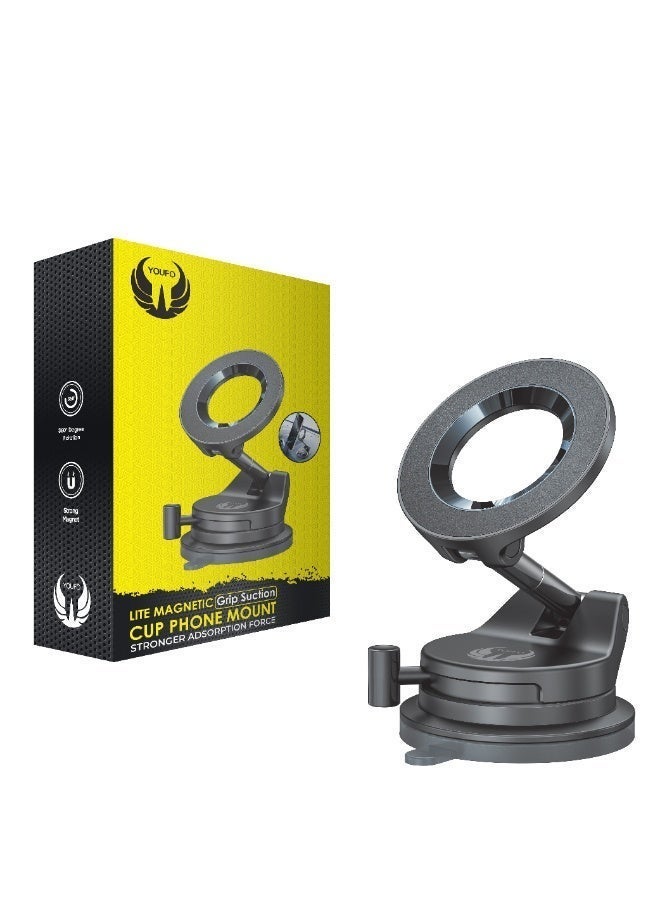 YOUFO Magnetic Phone Holder with Strong Suction Cup – 360° Rotation - Image 2