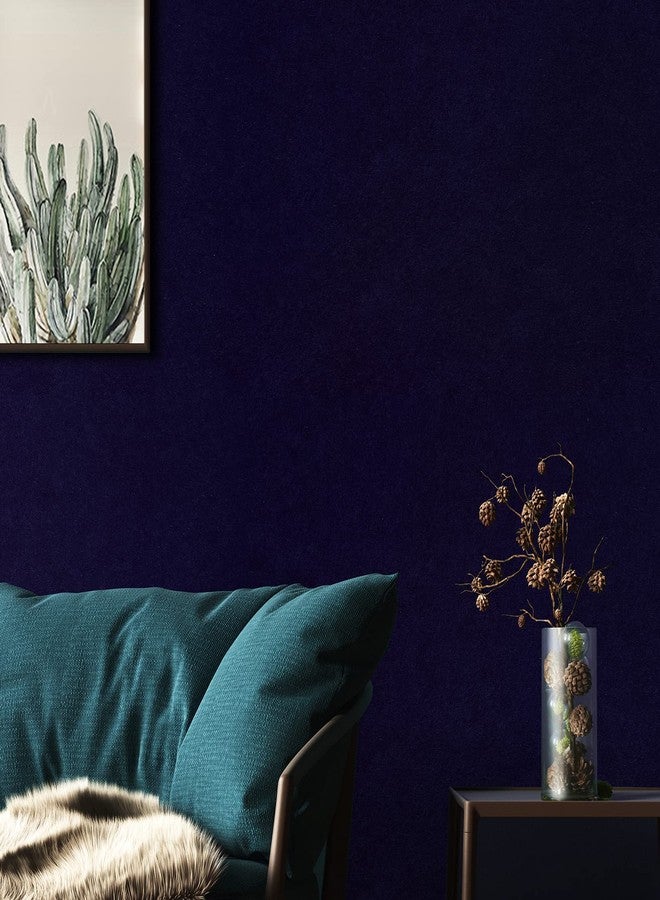 CHIHUT Self Adhesive Velvet Drawer Liner Roll Dark Blue Felt Fabric Velvet Flocking Liner for Jewelry Soft Velvet Wallpaper Peel and Stick Velvet Liner for Box Liner Craft Cabinets Shelf 17.7''x100'' - Image 3