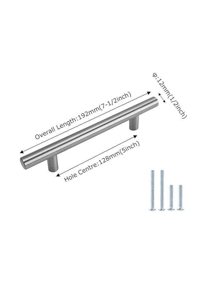 goldenwarm Pack of 15 Door Handles Kitchen Handles for Kitchen Cabinets -LS201BSS128 Cabinet Drawer Door Handle Bar Handle Stainless Steel Kitchen Cabinet Furniture Handles Wardrobe Pulls Handles  - Image 2