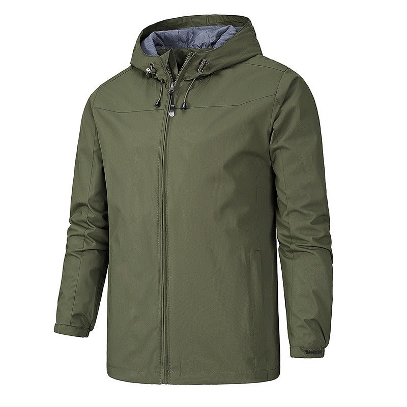 Qi Ta Men's Outdoor Waterproof Breathable Windbreaker Jacket Unisex Couple Style All-Season Hiking Shell - Image 3