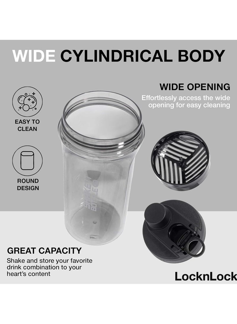 LOCK & LOCK LocknLock Tritan Shake It Bottle Pro 850ml - Shatter-Resistant, Leak-Proof, and BPA-Free with Finger Loop - Black - Image 4