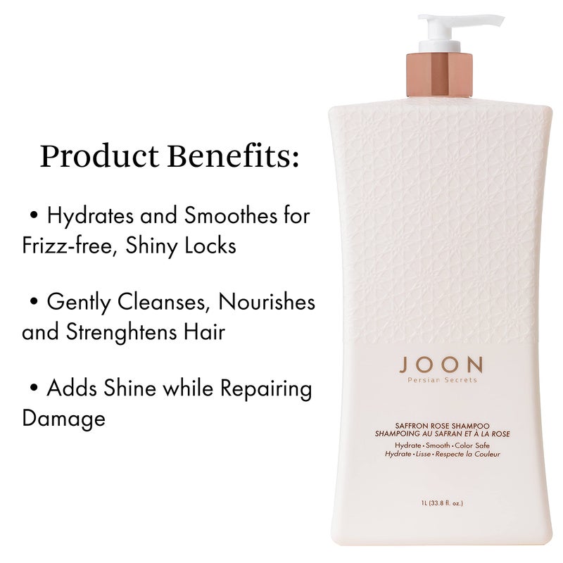 Joon Saffron Rose Shampoo + Pomegranate & Pistachio Oil, 33.8 Fl. Oz. - Image 2