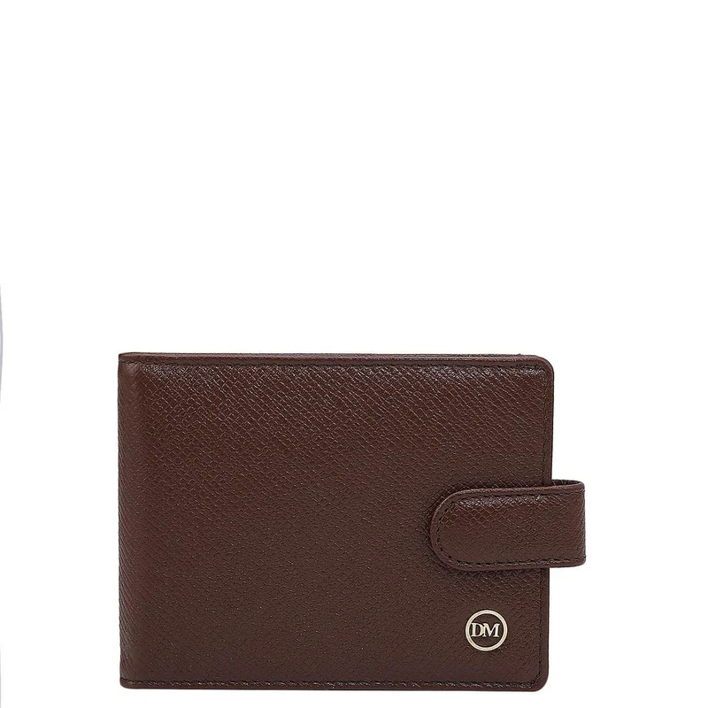 Da Milano Da Milano Men's Monogram Patterned Leather Money Clip - Date (ML-1124E)