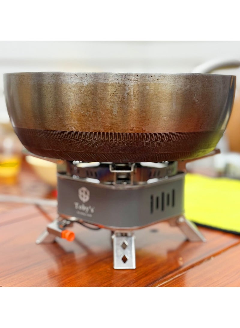 توبيز موقد نزهة محمول من سبائك توبي الجديد بقوة 15800 وات، تصميم مقاوم للرياح، موقد غاز للطهي مع إشعال بيزو وحقيبة حمل، موقد قابل للطي للاستخدام في الهواء الطلق - Image 4