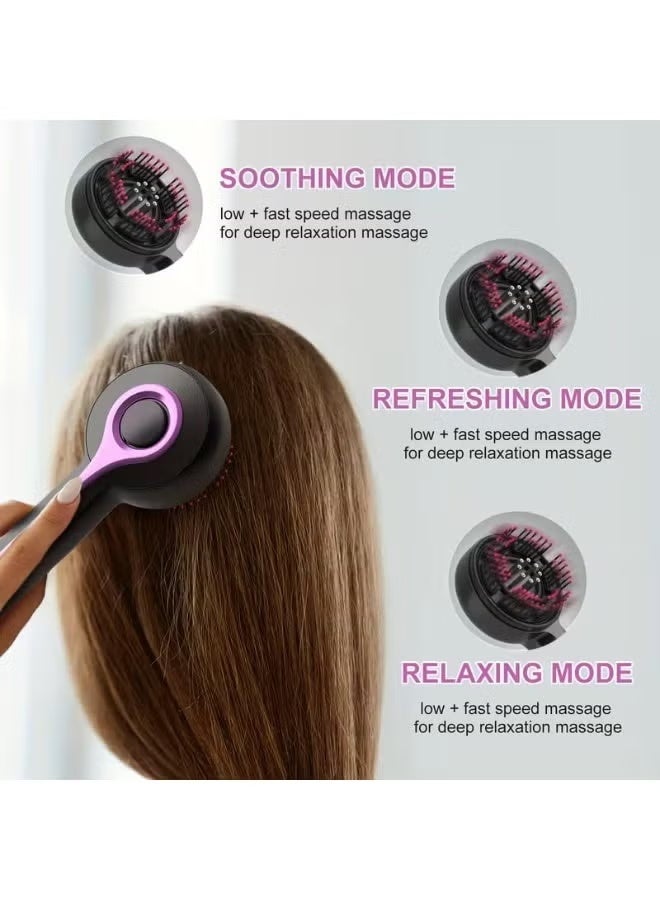 Electric scalp massager and oil dispensing comb, red light massage brush for hair growth, IPX7 waterproof electric oil diffuser, scalp massager for dry and wet hair, multi-colored - Image 4
