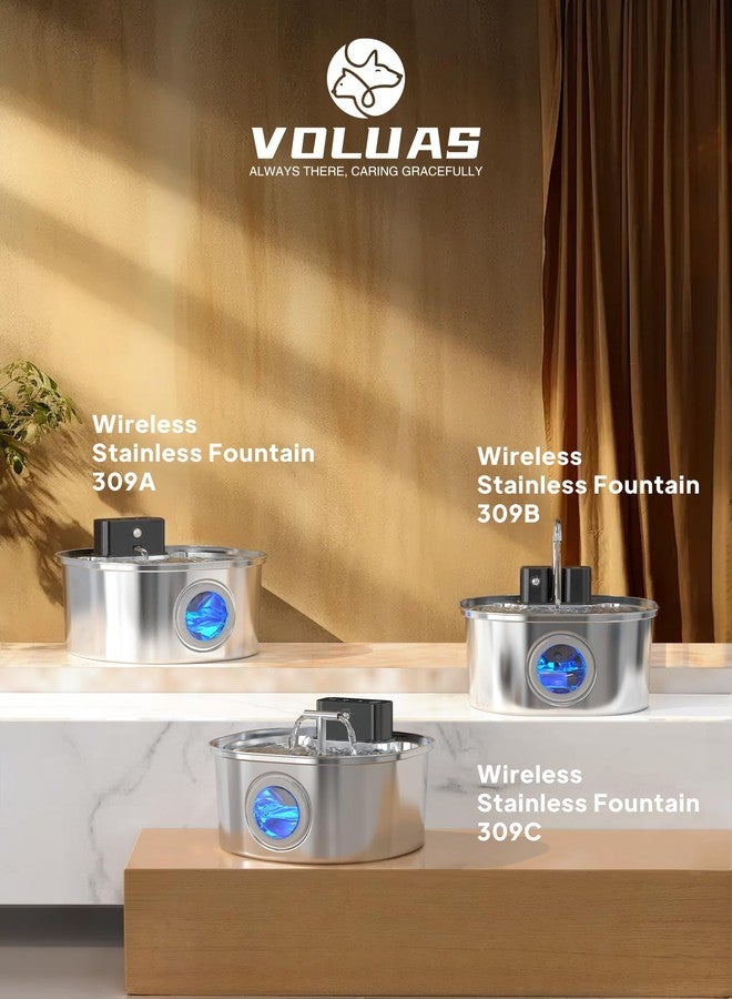 Voluas فلاتر وإسفنجات بديلة لنافورة مياه القطط للطرازات 309A/309B/309C - Image 2