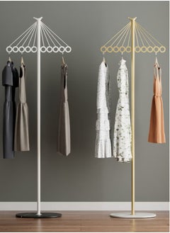 GoldenLike Coat Rack,Freestanding Clothes Stand Rack with Marble Base,Metal Garment Rack Hall Coat Tree,Space-Saving Clothes Hanger Organizer for Hanging Clothes,Handbags,Umbrella  - Image 2