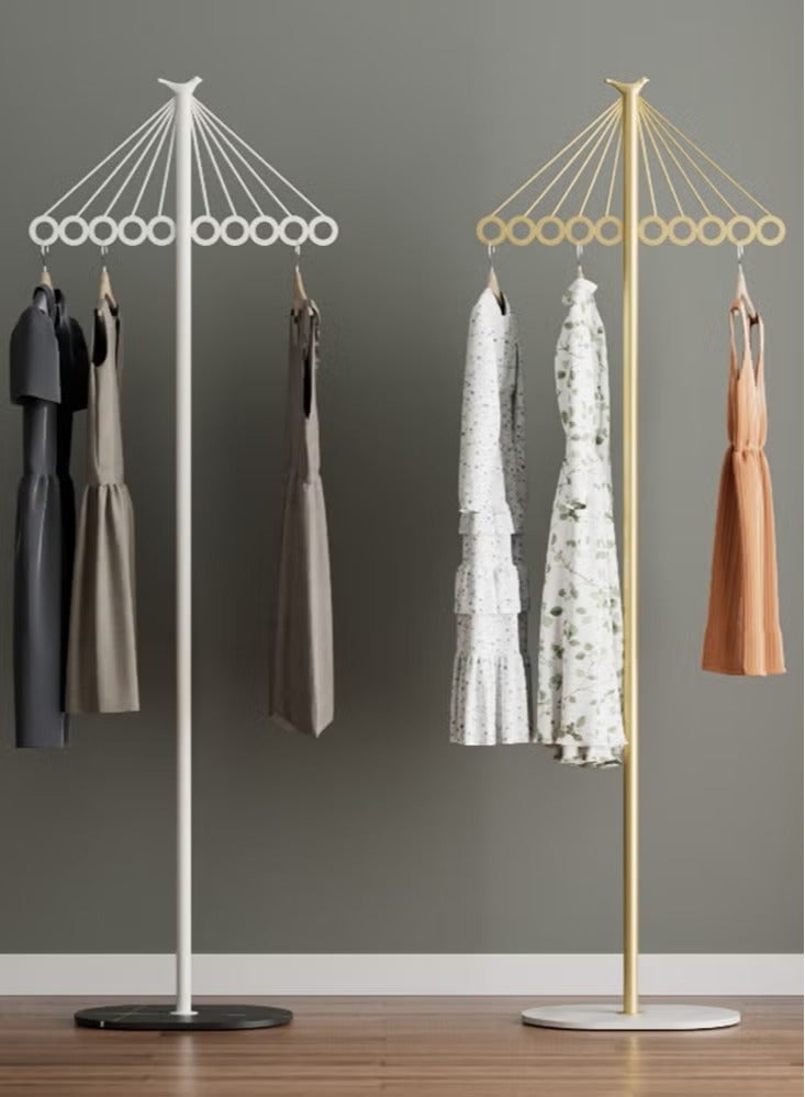 GoldenLike Coat Rack,Freestanding Clothes Stand Rack with Marble Base,Metal Garment Rack Hall Coat Tree,Space-Saving Clothes Hanger Organizer for Hanging Clothes,Handbags,Umbrella  - Image 2