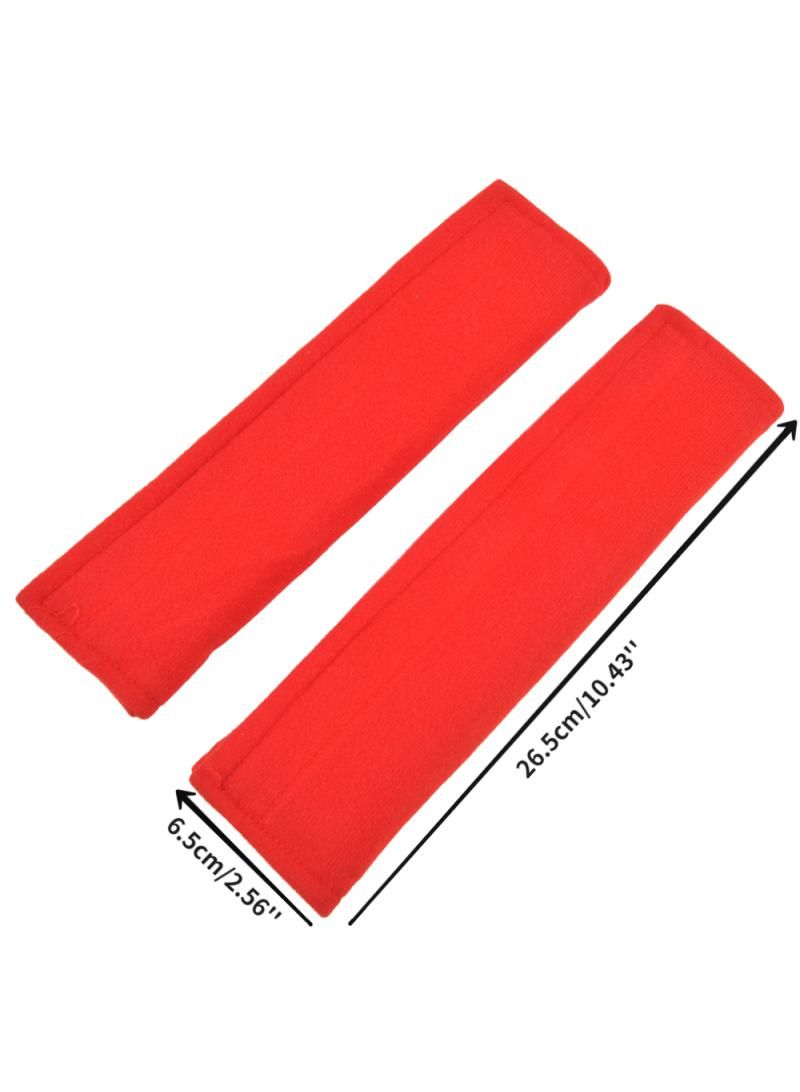 Generic Red 2Pcs Car Shoulder Cover Cushion Seat Belt Pad Strap BackPack Auto Interior Accessories Seat Belt Padding For Kids Car Stuff - Image 1