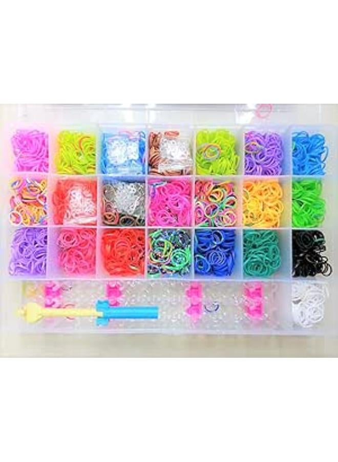 KABEER ART Color DIY Loom Band Kit with 4200 Colorful Rubber Bands for Making Bracelets, Key Chains, Necklaces Etc 