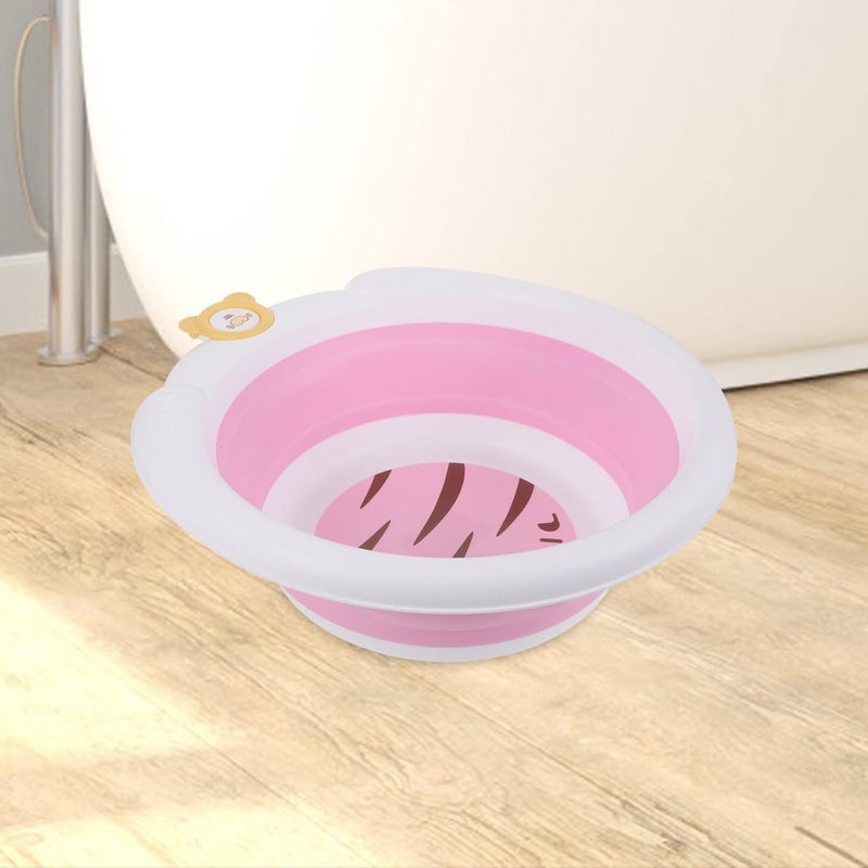 klarako Collapsible Dish Tub Bowl Portable Sink Wash Dish Basin Foldable Laundry Tub Face Washing Basin Camping Dish Washing Tub for Kitchen Sink Pink - Image 5