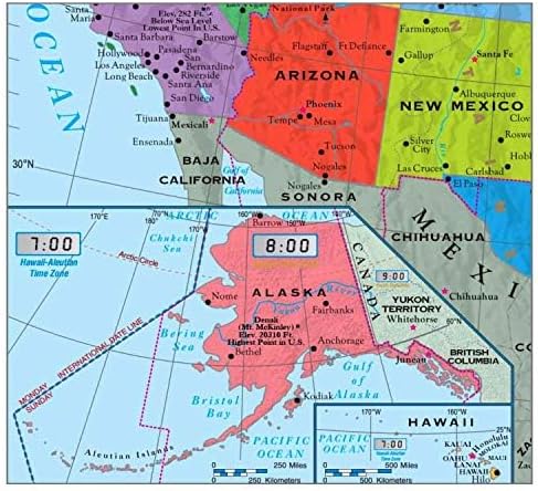 Kappa خريطة حائط بحجم ملصق الولايات المتحدة من شركة كابا 40 × 28 مع المدن 1 خريطة - Image 3
