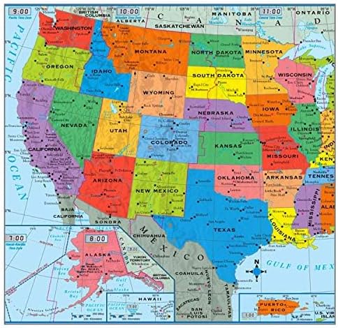 Kappa خريطة حائط بحجم ملصق الولايات المتحدة من شركة كابا 40 × 28 مع المدن 1 خريطة - Image 5