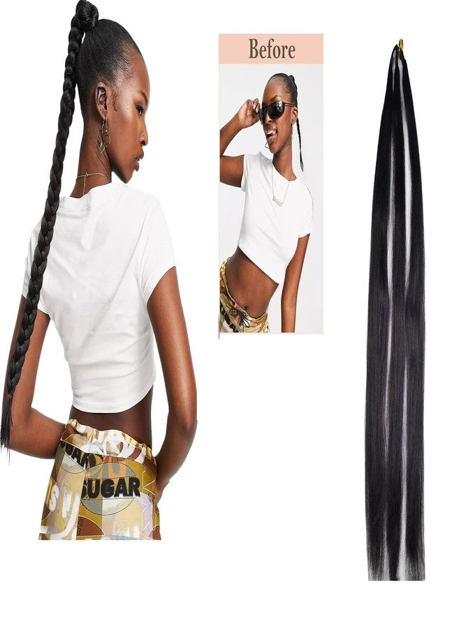 VIVIAN Hair Extensions Parandi Choti Hair For Women 30 Inches Black | Artificial Hair Choti For Women (Pack Of 2) - Image 2