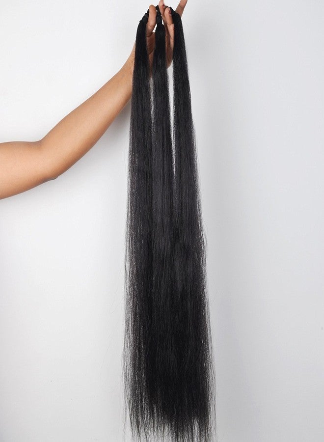 VIVIAN Hair Extensions Parandi Choti Hair For Women 30 Inches Black | Artificial Hair Choti For Women (Pack Of 2) - Image 3