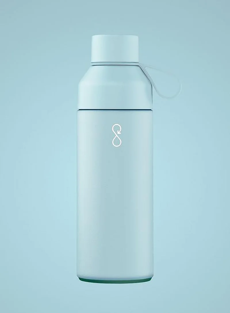 اوشن بوتل Eco-Friendly Stainless Steel Reusable Water Bottle Leakproof BPA Free Dishwasher Safe Double Wall Vacuum Insulated Thermos Flask - Sky Blue - 500ml